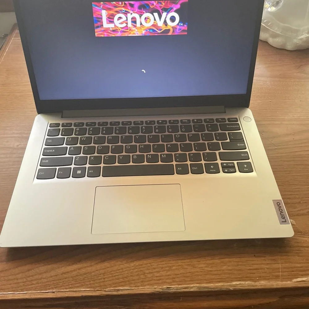 Lenovo silver laptop